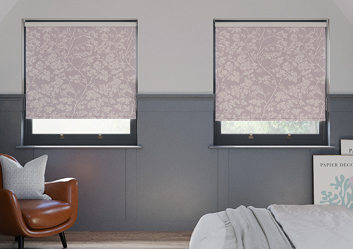 Cherry Blossom, Mauve - Twist&Fit Roller Blind - Image 3